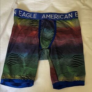 American Eagle Outfitters Men's Striped Rainbow Boxer Briefs